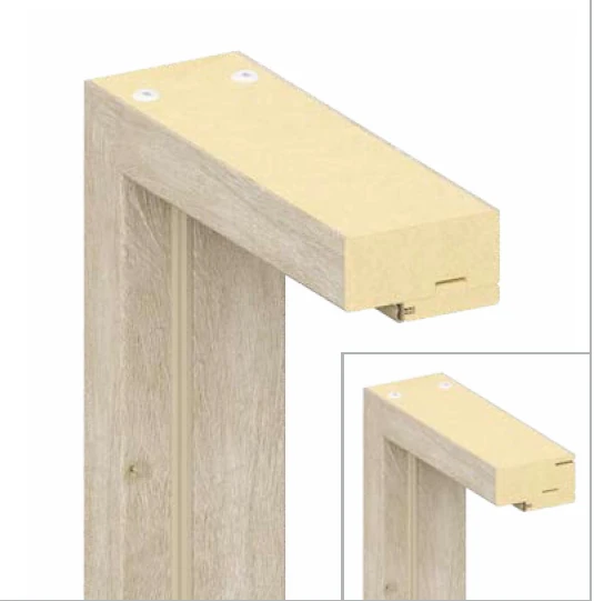 CLASSEN 42 dB fiksuotos MDF staktos su užlaida konstrukcijos detalė